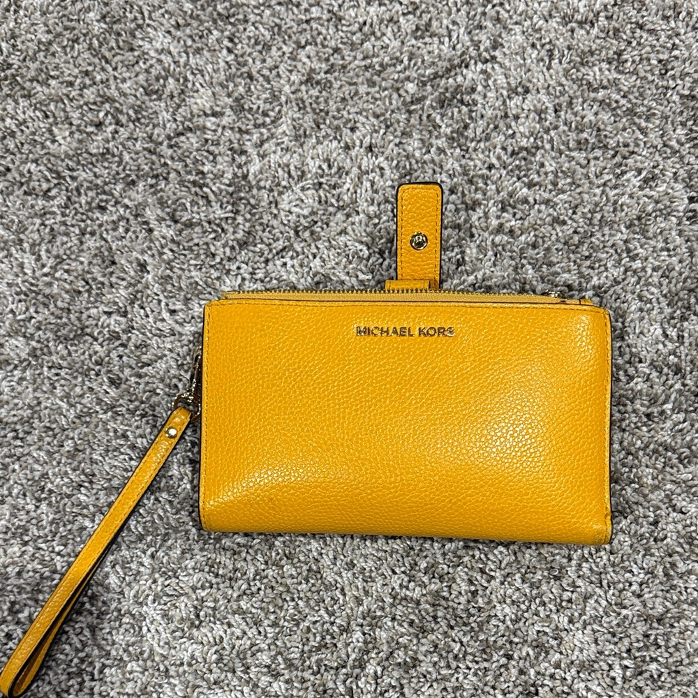 Michael Kors Mustard Yellow Wristlet